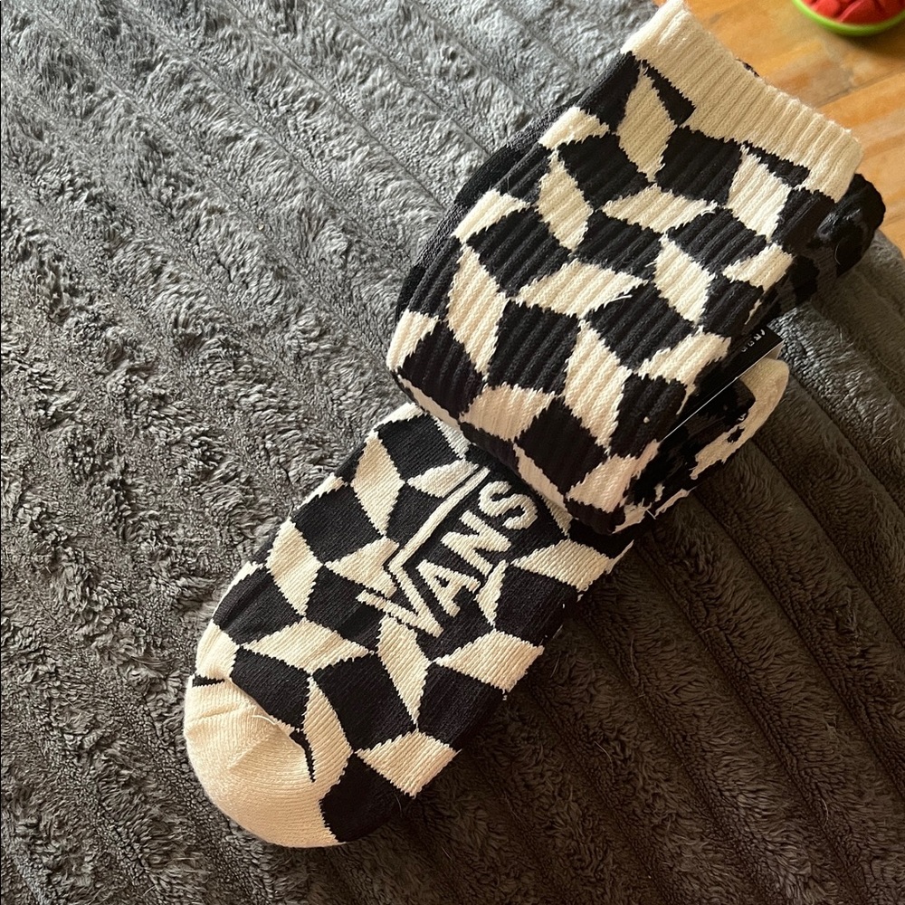 Vans Black & Gray Patterned Crew Socks - 2 Pack - Picture 4 of 6